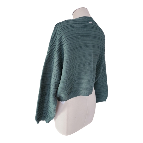 Billabong Chasing Light Scoop Neck Ribbed Sweater – Size L, Emerald Bay Green - Picture 8 of 11